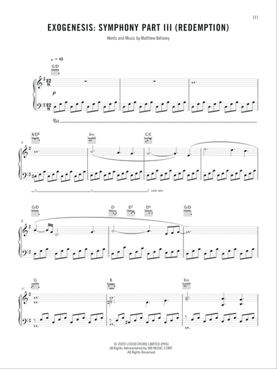 Exogenesis: Symphony Part III (Redemption) Guitar Tablature scores gallery preview page 1