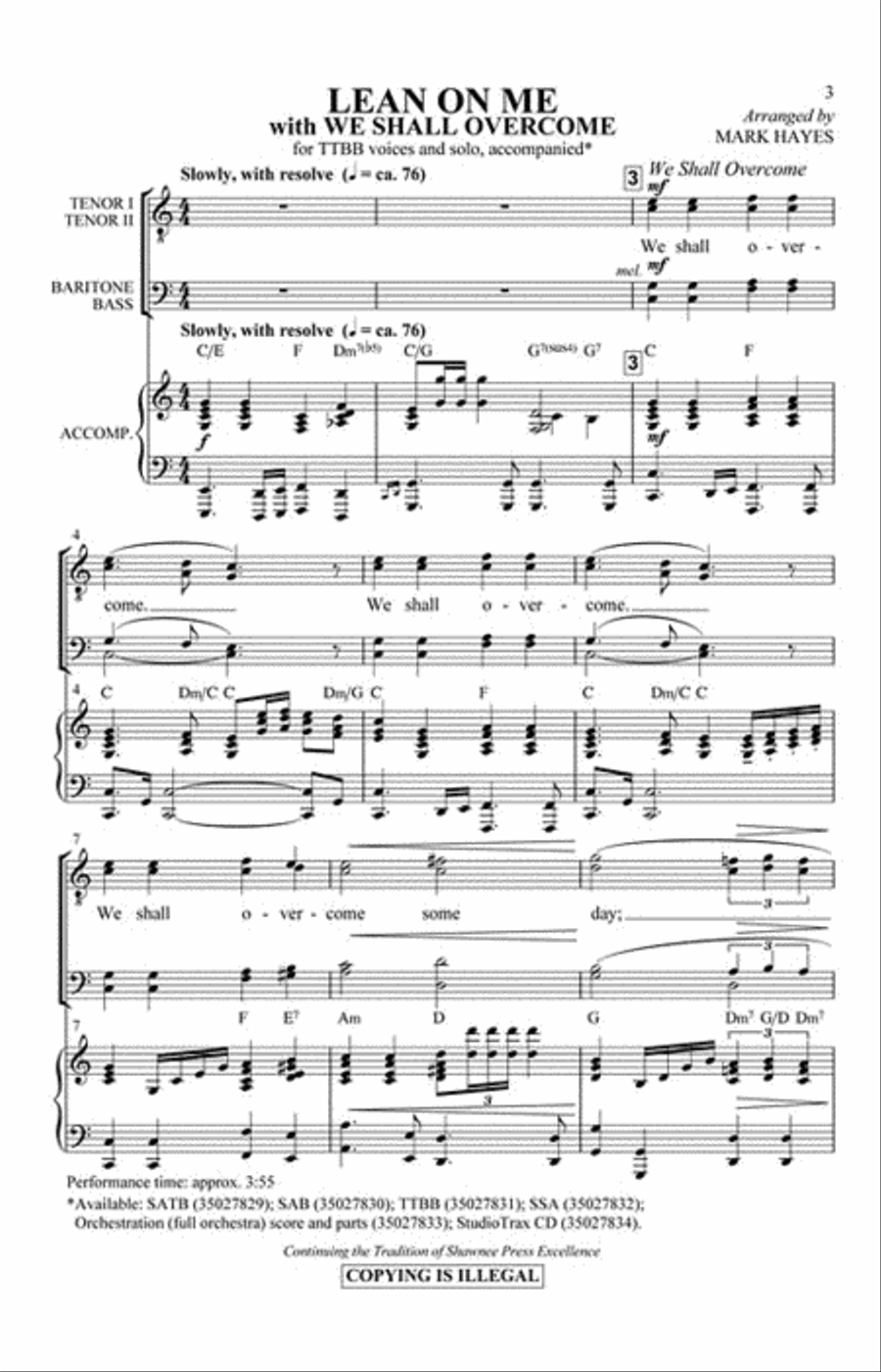 Lean on Me TTBB scores gallery preview page 2