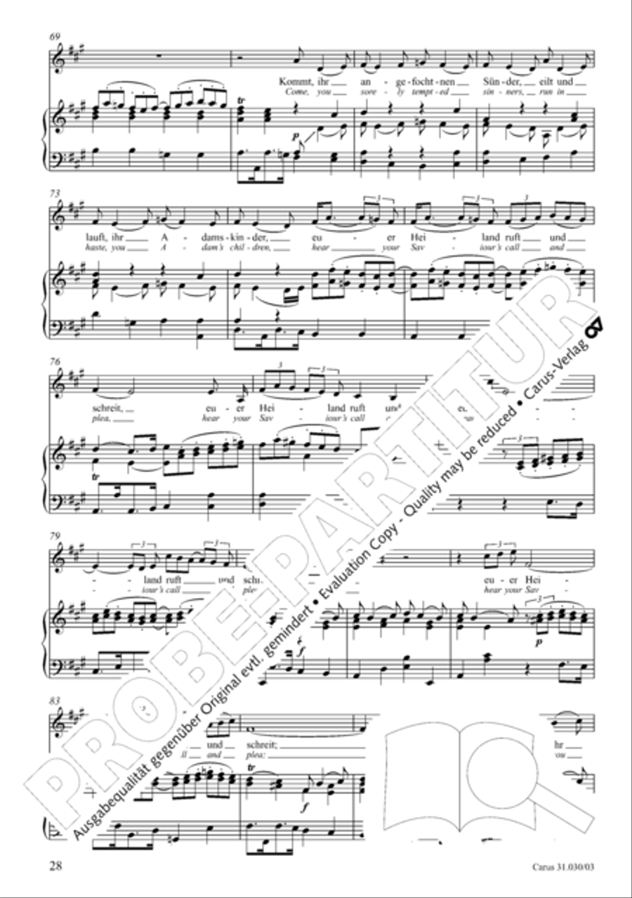 Joyful be, O ransomed flock (Freue dich, erloste Schar) 4-Part scores gallery preview page 29
