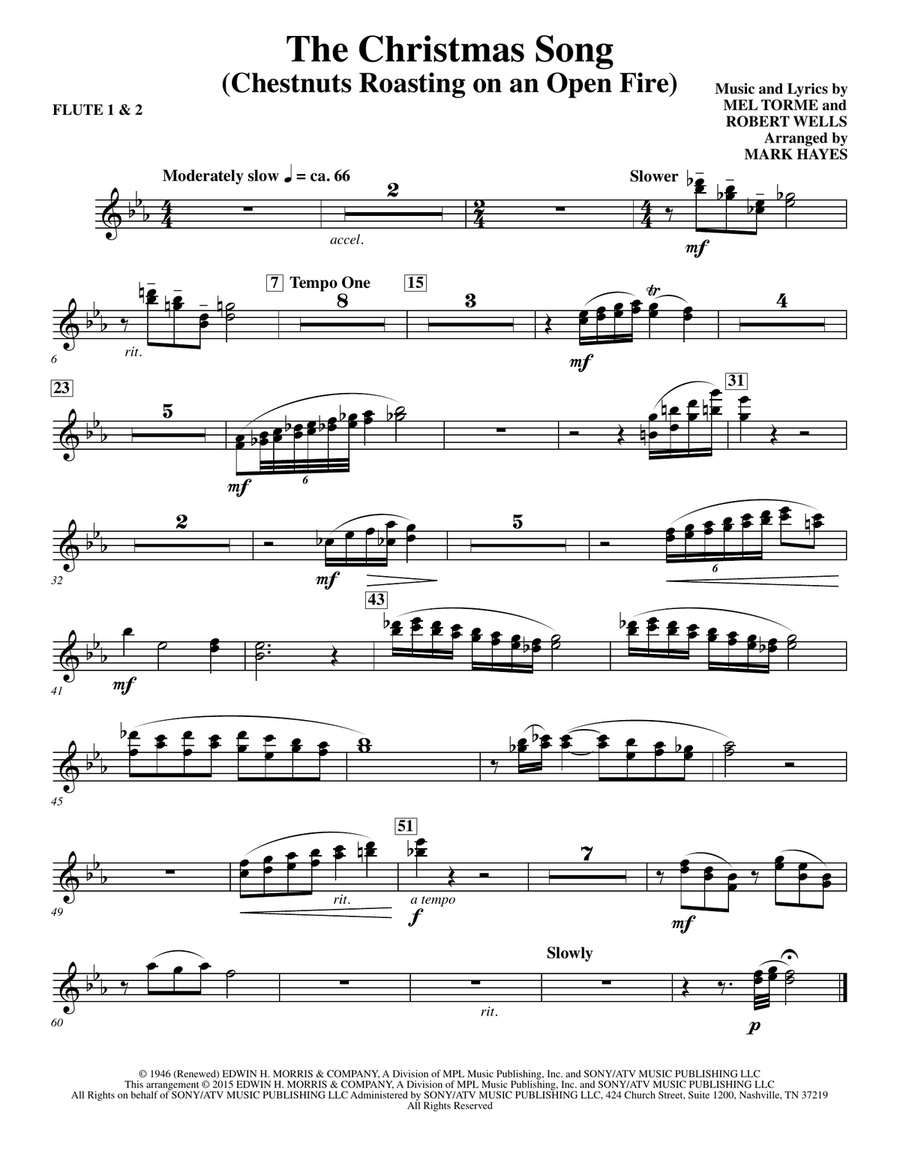 The Christmas Song (Chestnuts Roasting On An Open Fire) - Flute 1,2