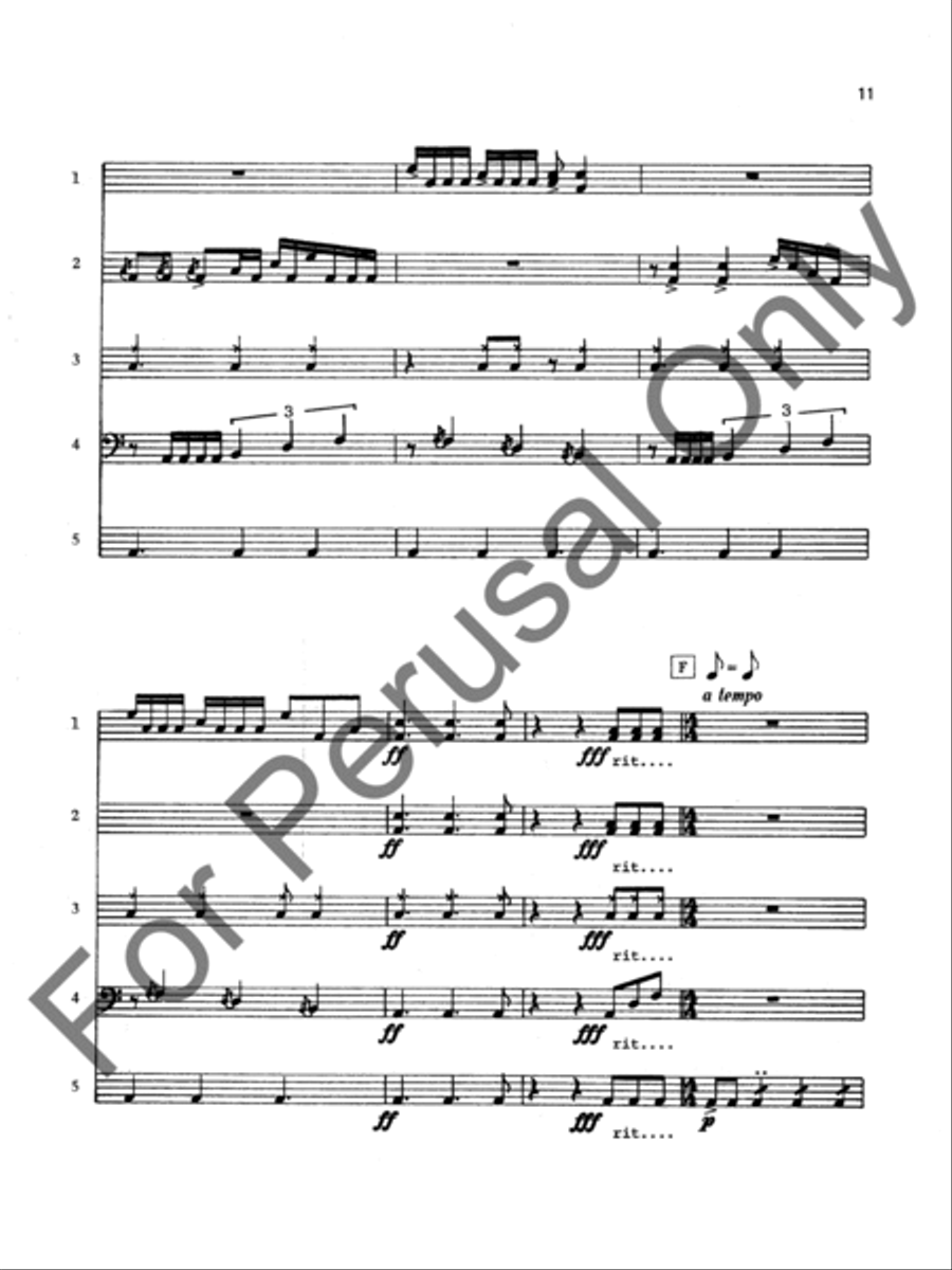Blue Rhythm Quintet Percussion scores gallery preview page 11