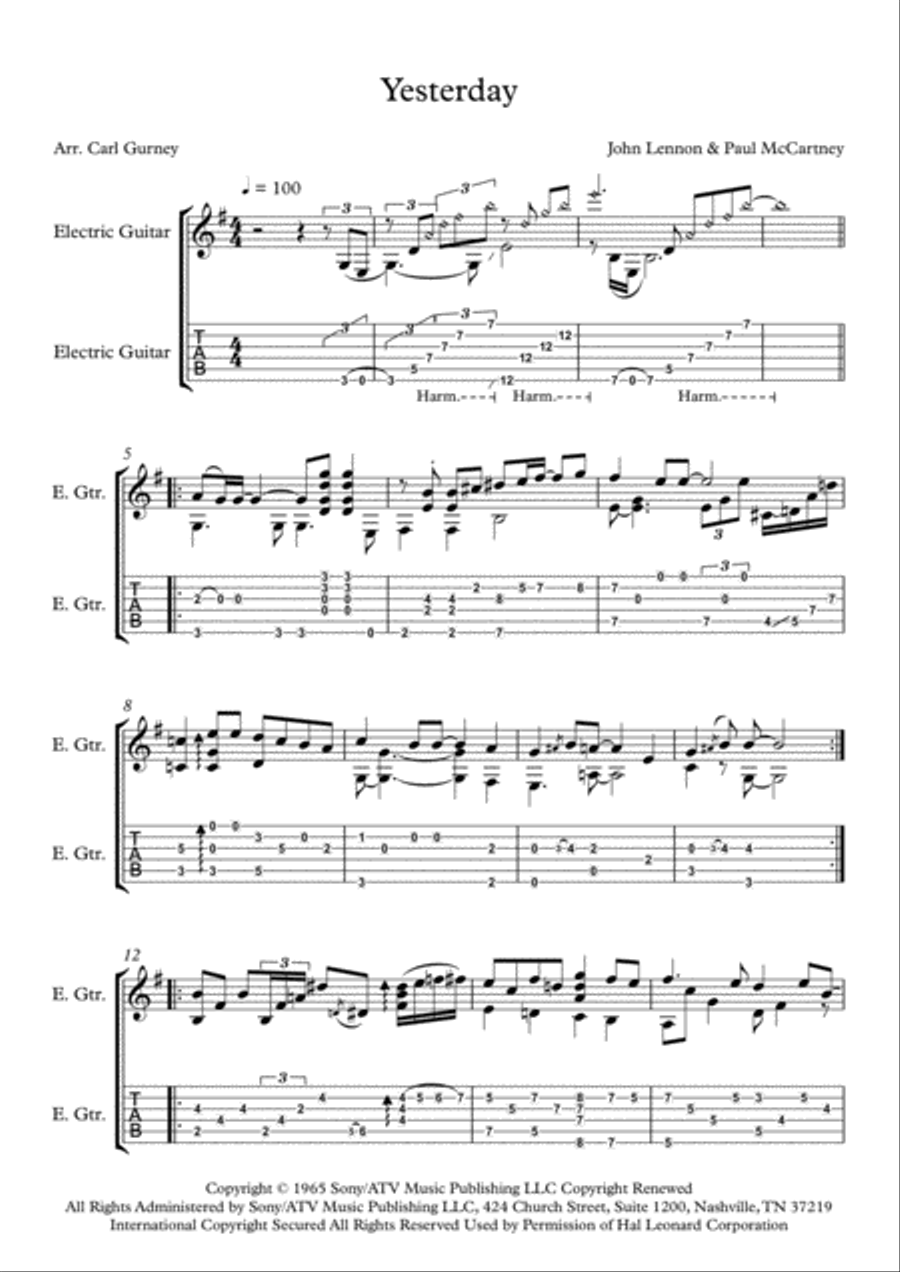 Yesterday Yesterday Small Ensemble scores gallery preview page 2