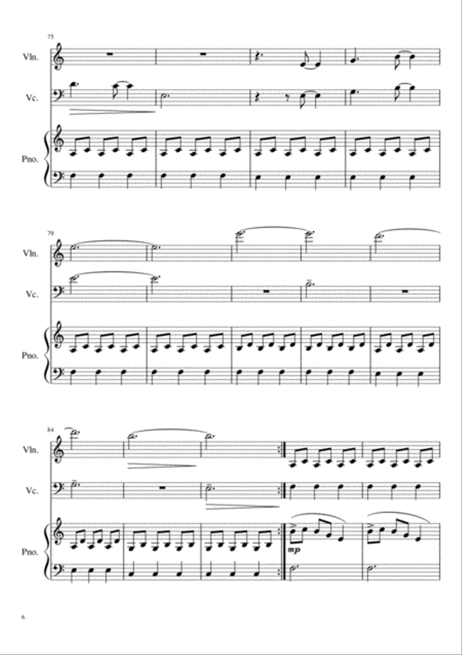 Downton Abbey - The Suite Piano Trio scores gallery preview page 6