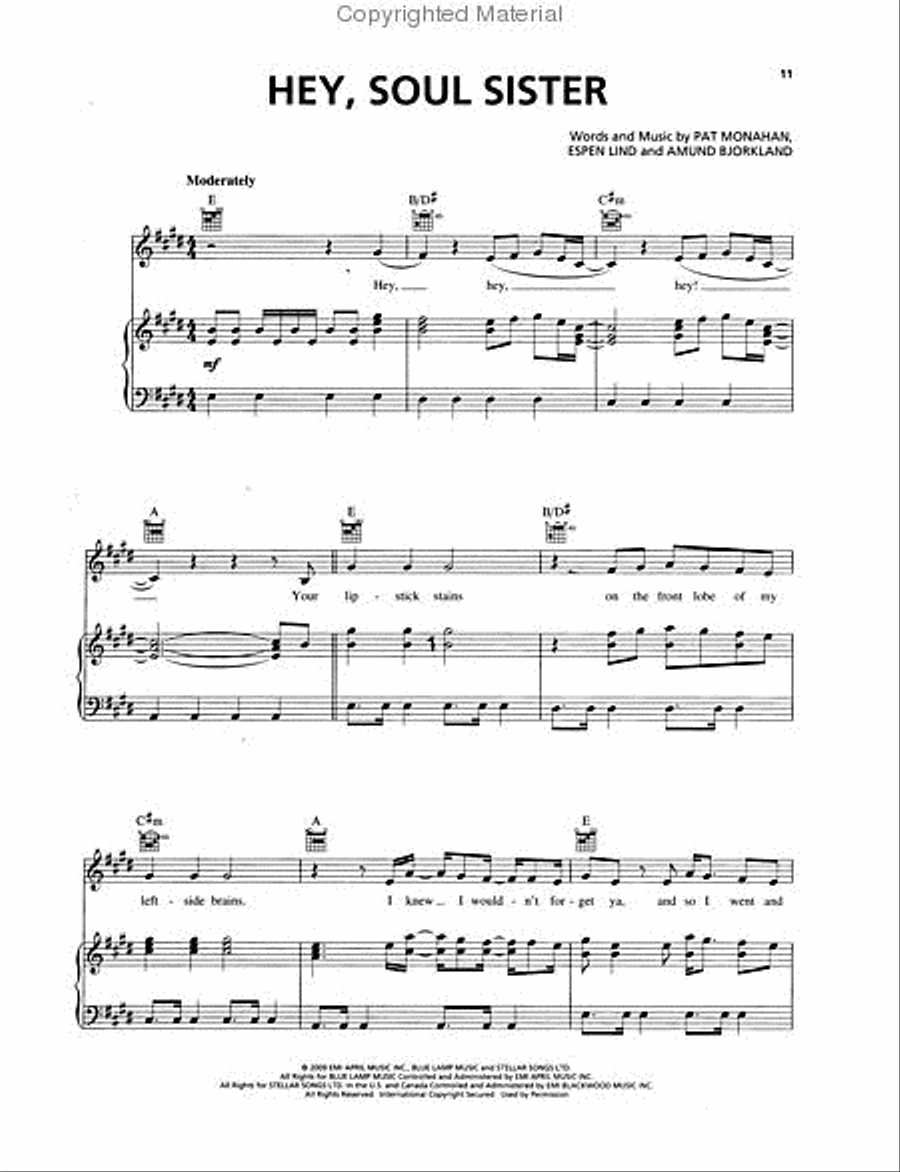 Train - Save Me, San Francisco Piano, Vocal, Guitar scores gallery preview page 3