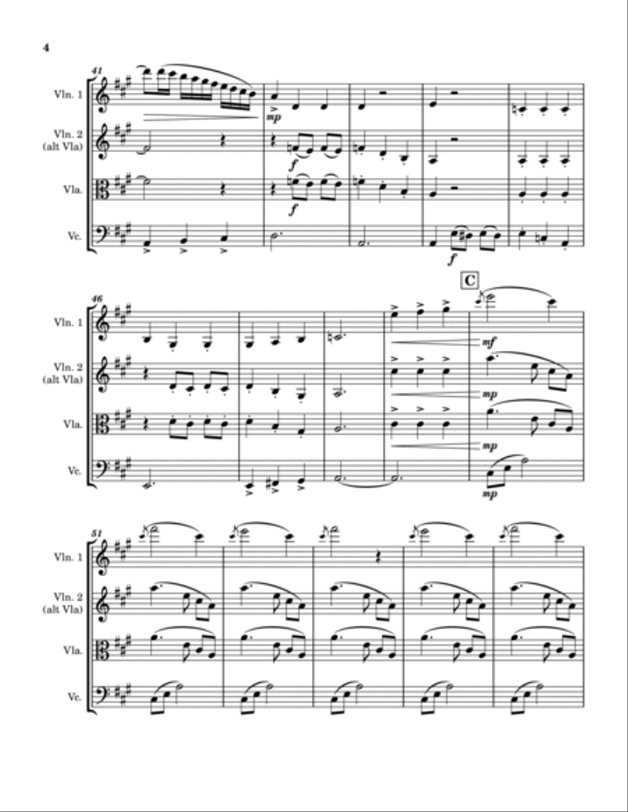 Good Omens (theme) String Trio scores gallery preview page 4