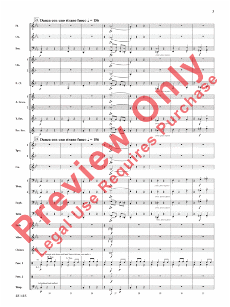 The Offerings of Nadab and Abihu Concert Band scores gallery preview page 6