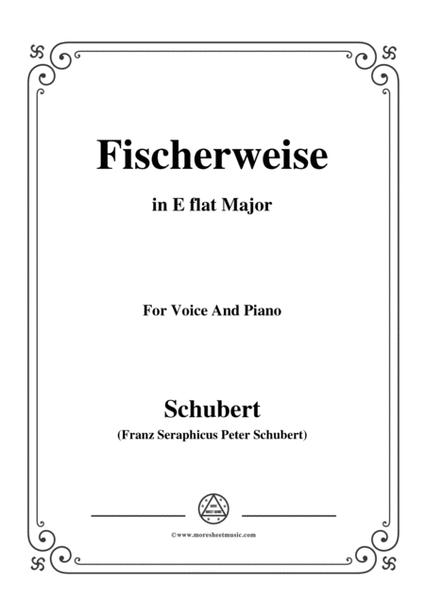 Schubert-Fischerweise,in E flat Major,Op.96,No.4,for Voice and Piano image number null