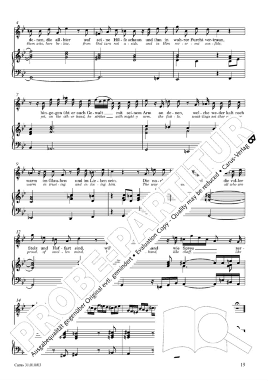 Magnify the Lord, my soul (Meine Seel erhebt den Herren) 4-Part scores gallery preview page 20