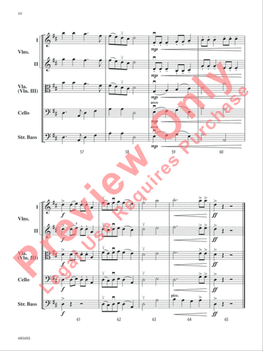 A Christmas Canticle String Orchestra scores gallery preview page 11