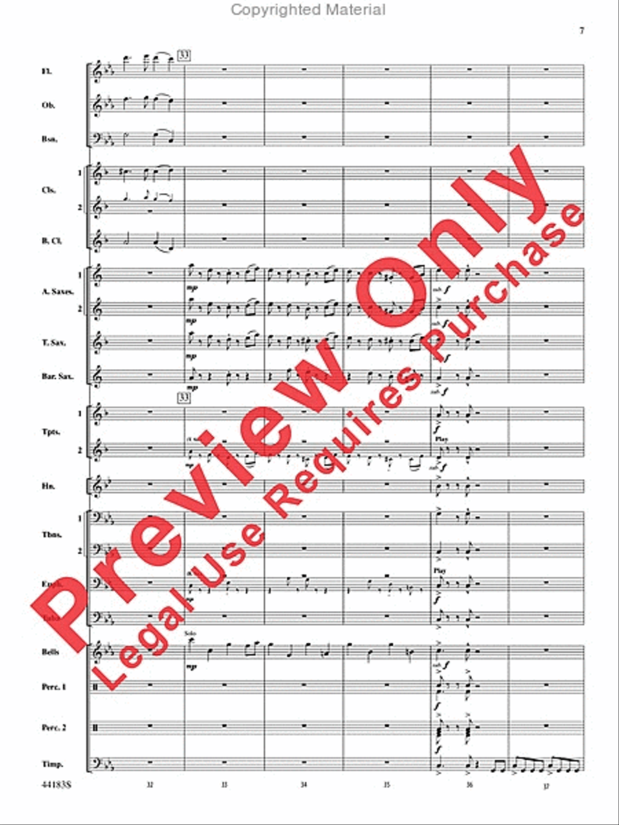 Cobra Dance Concert Band scores gallery preview page 8
