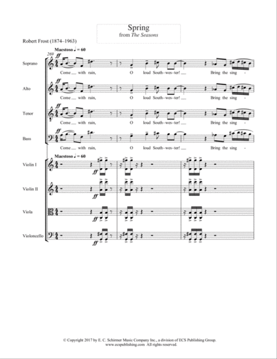 Spring from "The Seasons" (Downloadable Full Score)