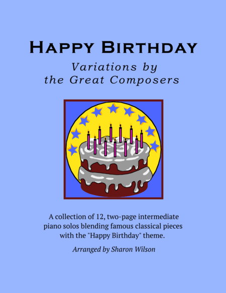 Happy Birthday Variations by the Great Composers (12 Piano Solos) image number null