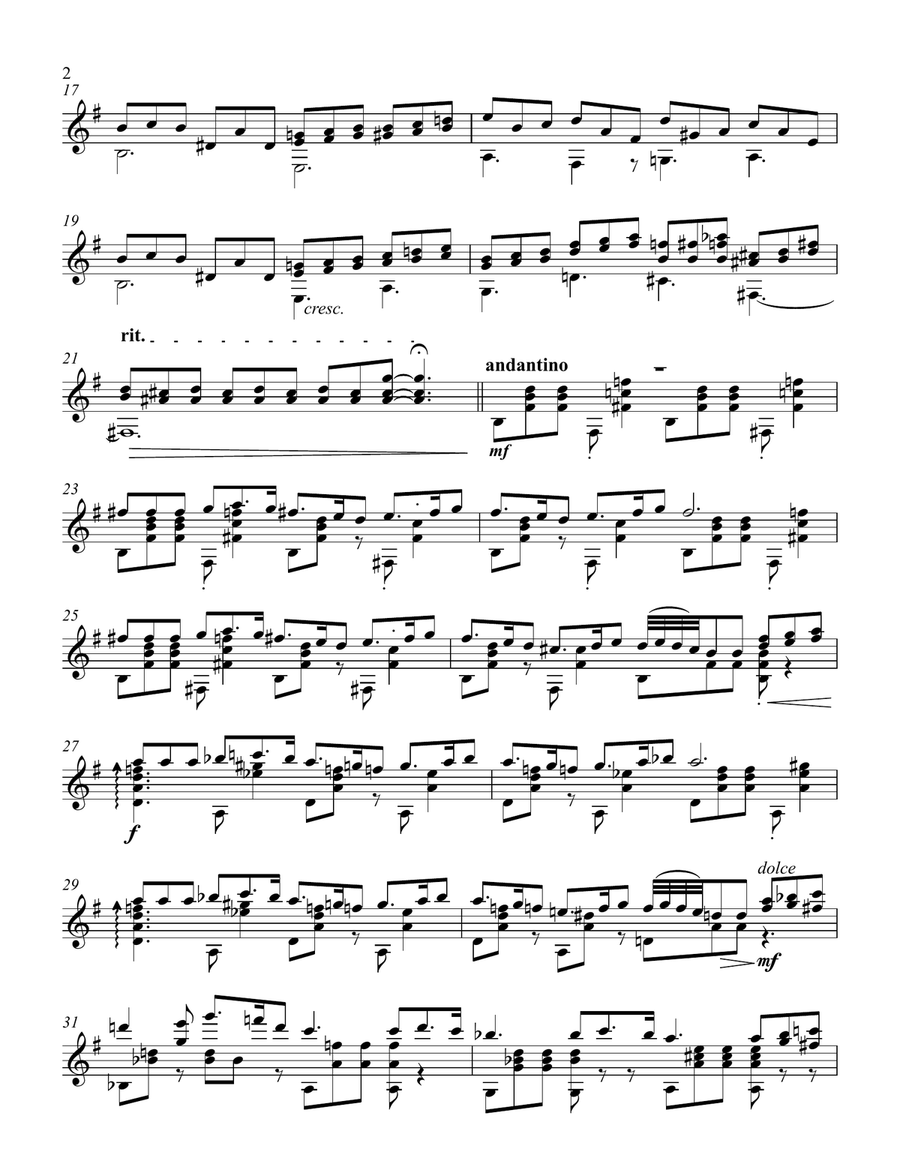 Danza de los Amantes Acoustic Guitar scores gallery preview page 2