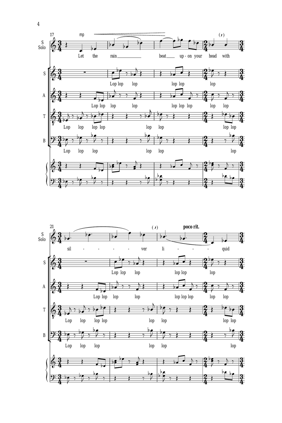 Spring Revels 4-Part scores gallery preview page 7
