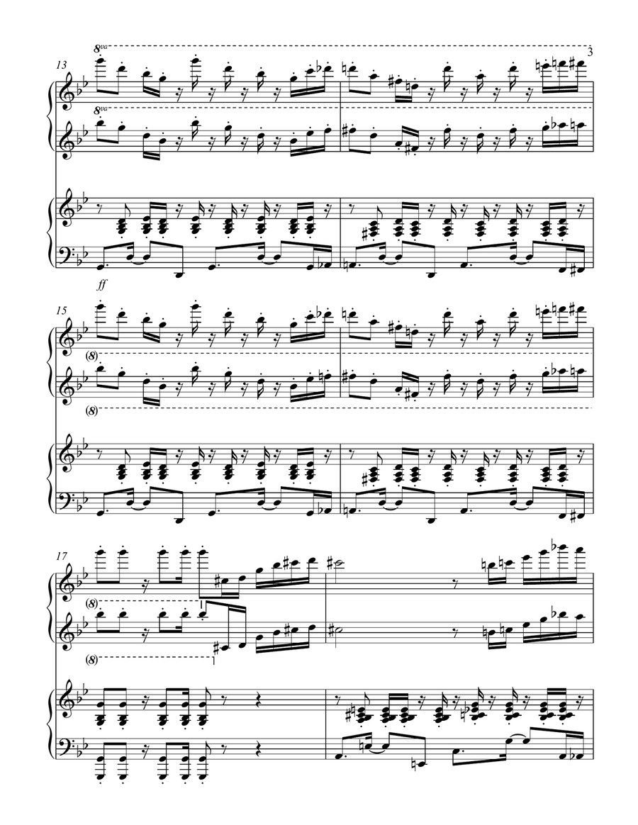 Iraqi Samba- by Travelian Raphael Sako Piano scores gallery preview page 3