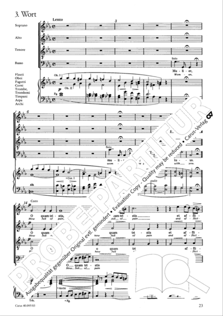 The Seven Words (Die Sieben Worte) 4-Part scores gallery preview page 24