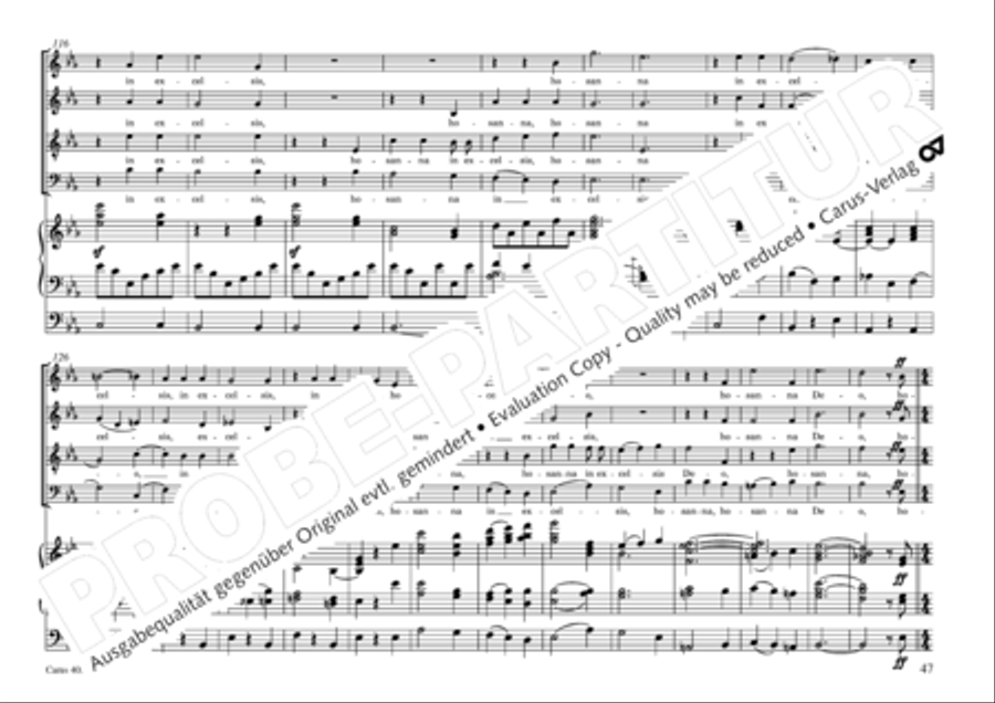 Missa sacra C Minor 4-Part scores gallery preview page 48