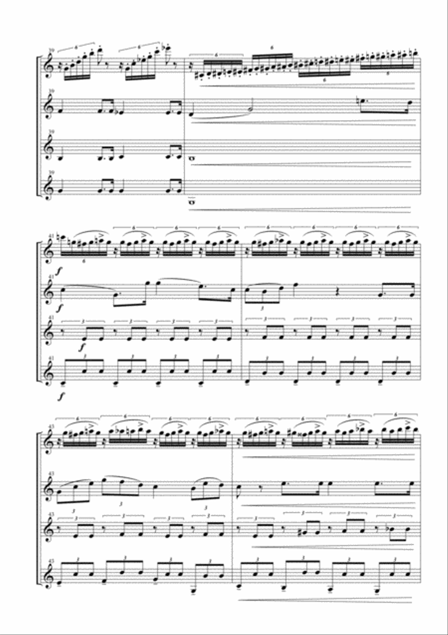 Choir of the Jewish Slaves for Clarinet Quartet Choir scores gallery preview page 5