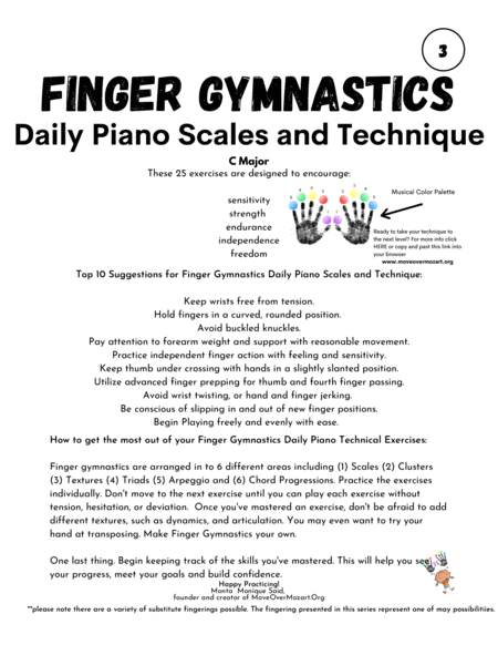 Finger Gymnastics: 25 Daily Piano Scales and Technique in C Major image number null