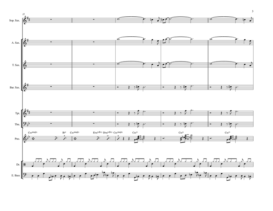 Whiplash - Arrangement for Jazz Ensemble Jazz Ensemble scores gallery preview page 3