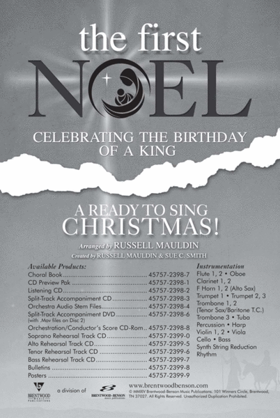 Ready To Sing The First Noel - Celebrating the Birthday of the King (CD Preview Pak) image number null