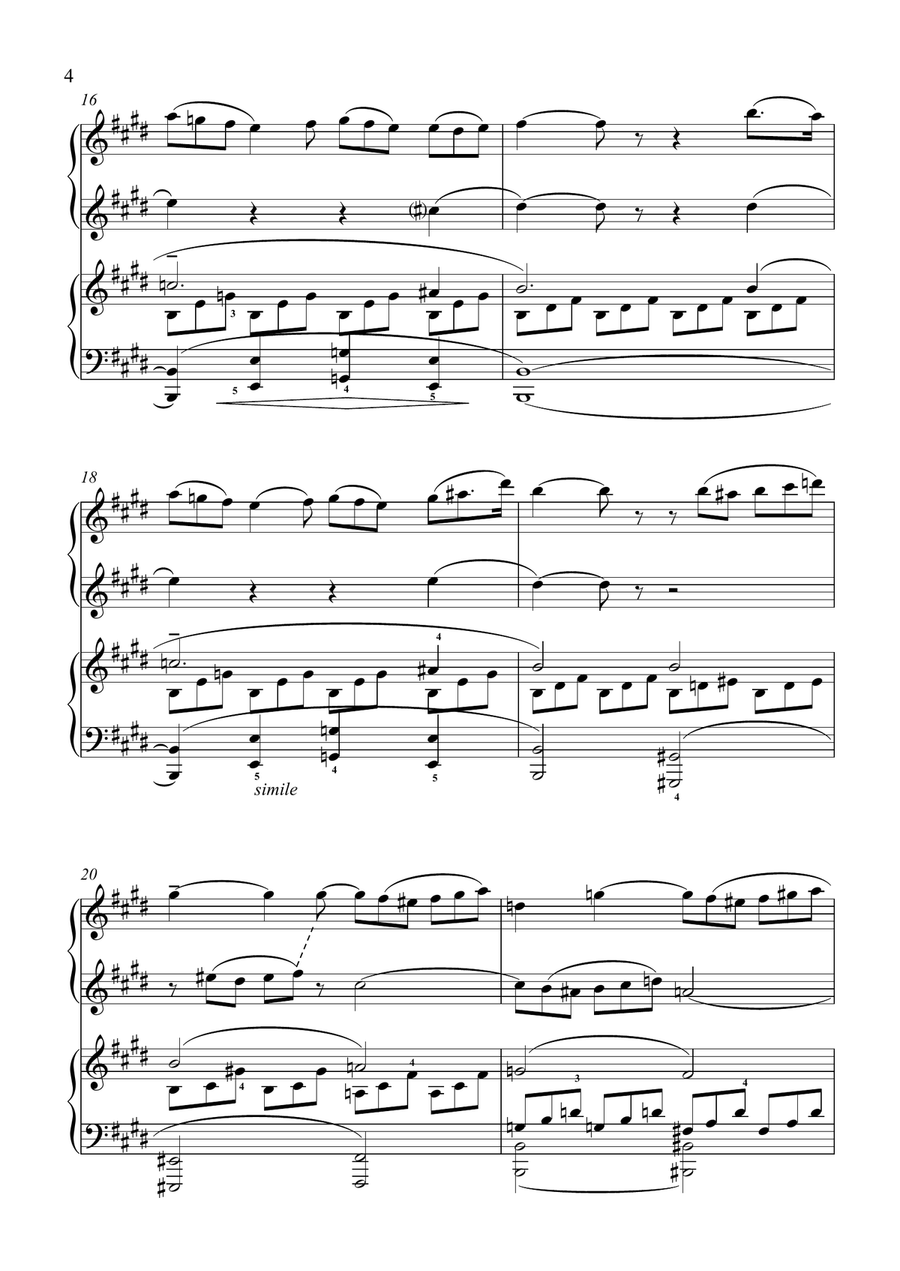 Moonlight Obbligata! (Piano Duet - Four Hands) Piano Duet scores gallery preview page 4
