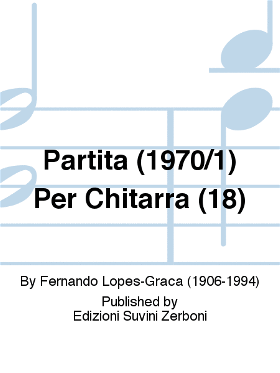 Partita (1970/1) Per Chitarra (18) Classical Guitar scores gallery preview page 1