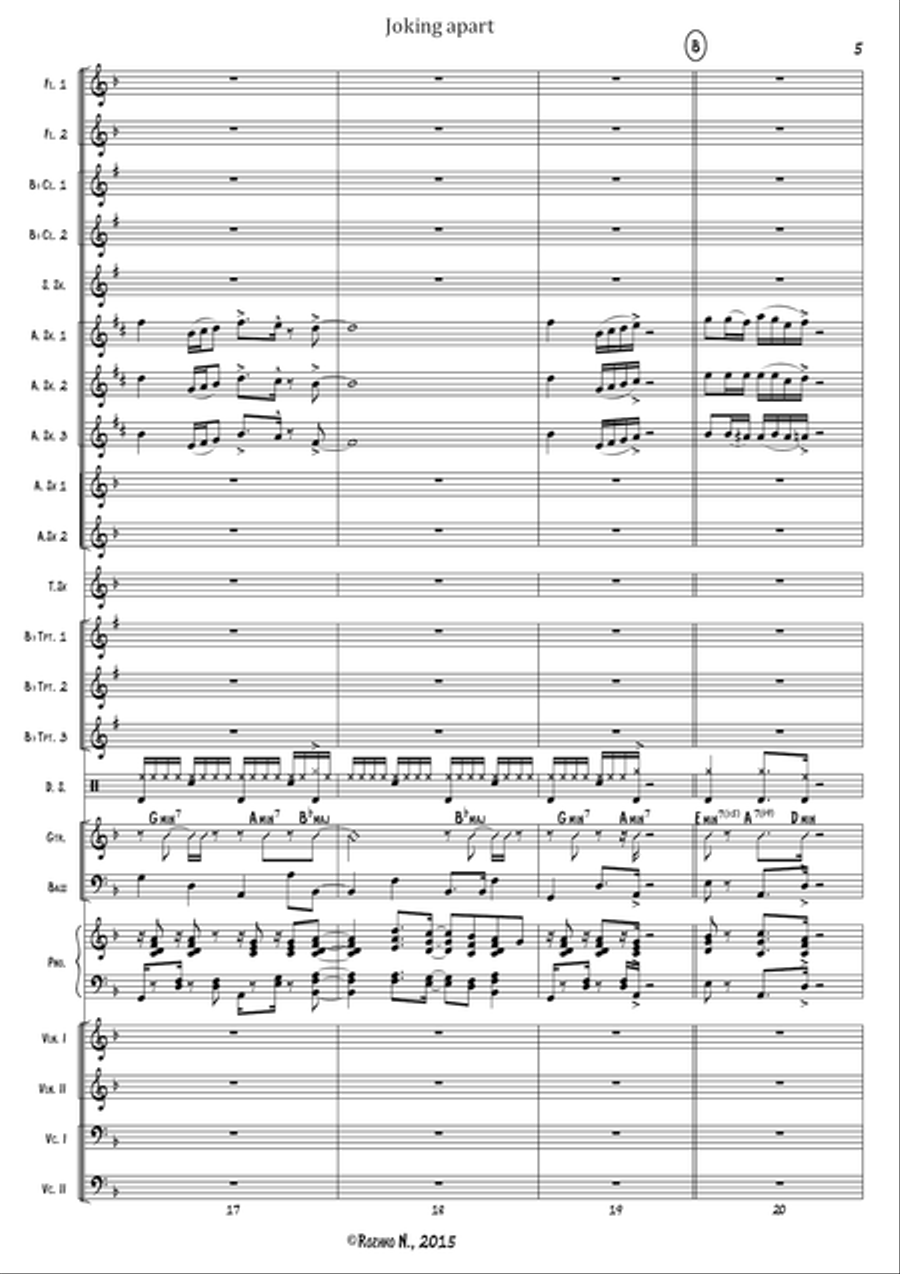 Joking Apart (for a Variety Orchestra) Chamber Orchestra scores gallery preview page 6