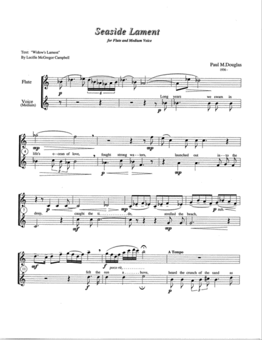 Trois Poèmes Flute Solo scores gallery preview page 4