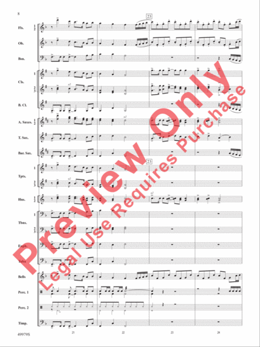 Christmas Is Here! Concert Band scores gallery preview page 9