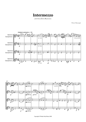 Book cover for Intermezzo from Cavalleria Rusticana by Mascagni for Baritone Sax Quartet
