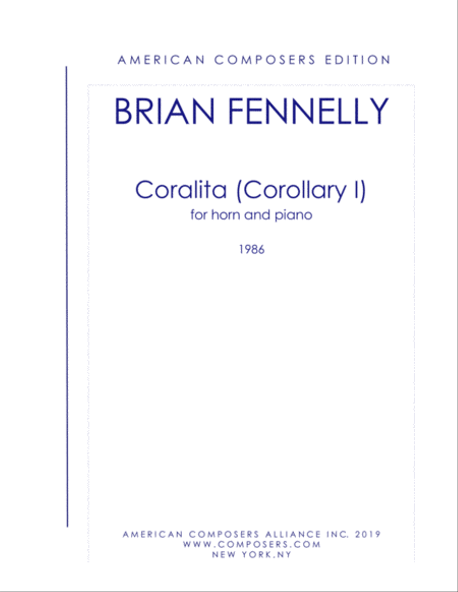 [Fennelly] Coralita (Corollary I) Horn scores gallery preview page 1