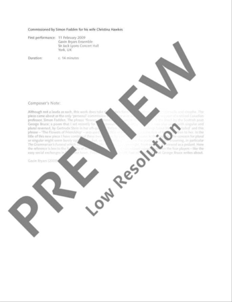 Lauda: The Flower of Friendship Cello scores gallery preview page 3