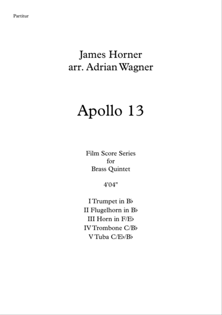 End Credits - Apollo 13 End Credits - Apollo 13 Brass Quintet scores gallery preview page 2