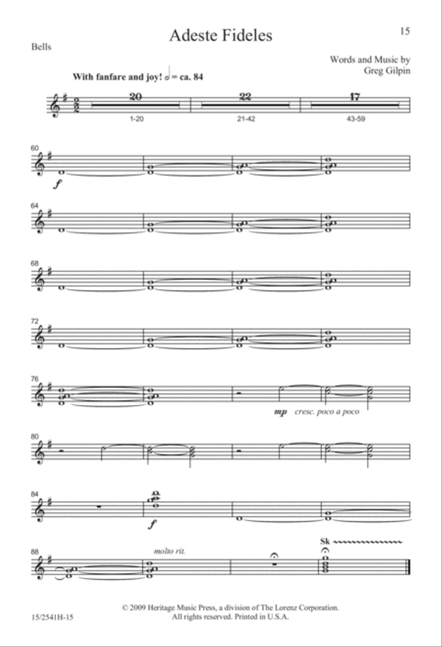 Adeste Fideles Adeste Fideles 4-Part scores gallery preview page 15