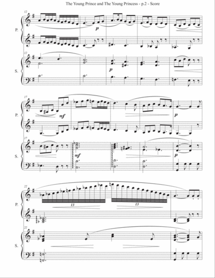 The Young Prince and The Young Princess - Piano/Keyboard Duet Piano scores gallery preview page 3