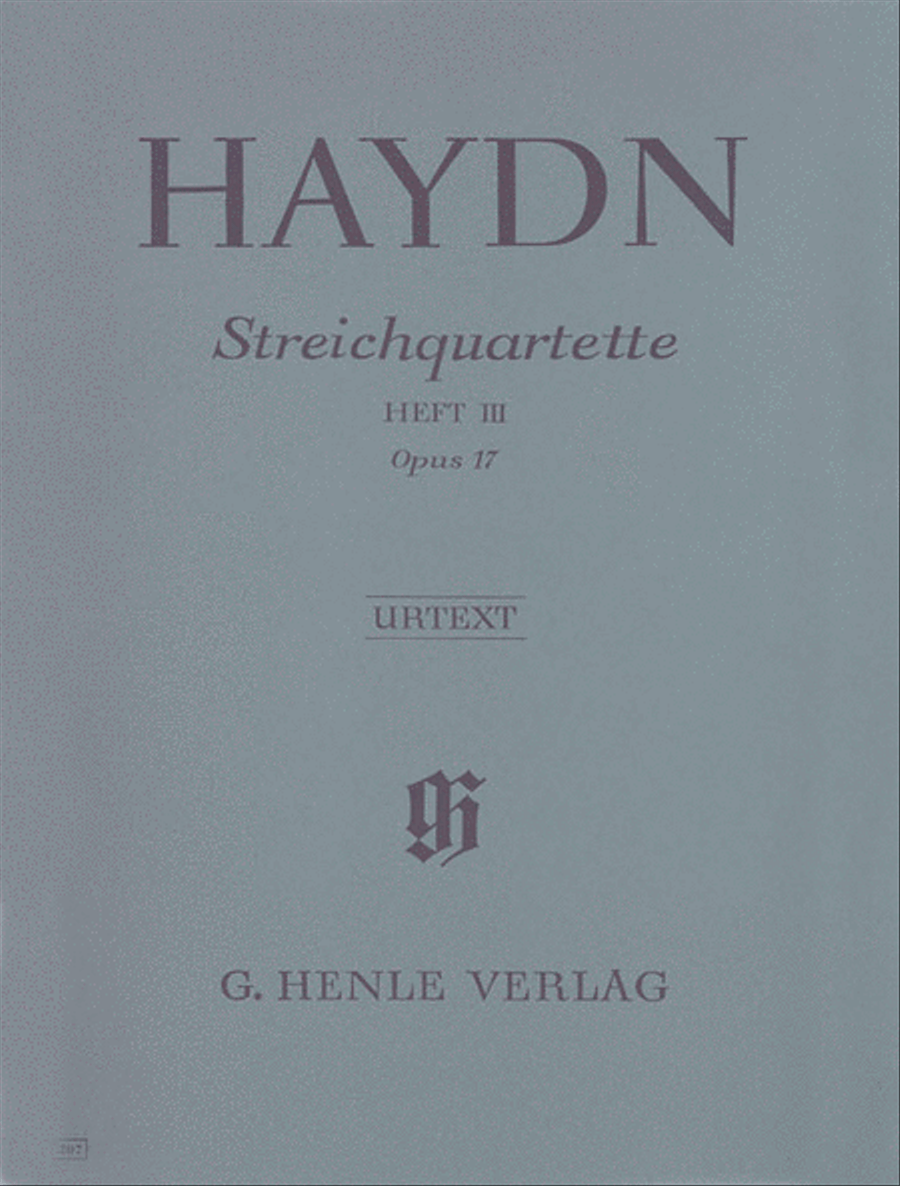 Joseph Haydn – String Quartets Volume III, Op. 17 String Quartet scores gallery preview page 1