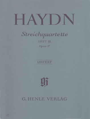 Book cover for Joseph Haydn – String Quartets Volume III, Op. 17