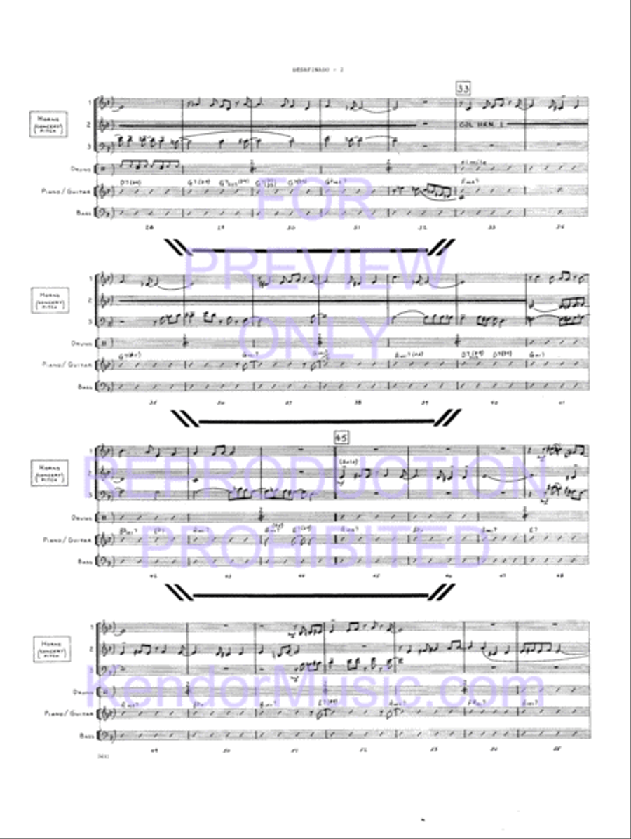 Desafinado (Full Score) Desafinado (Full Score) Jazz Ensemble scores gallery preview page 4
