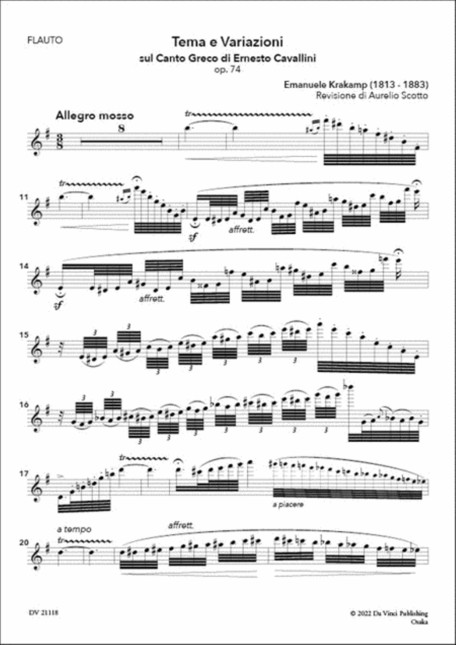 Tema e Variazioni Flute Solo scores gallery preview page 3