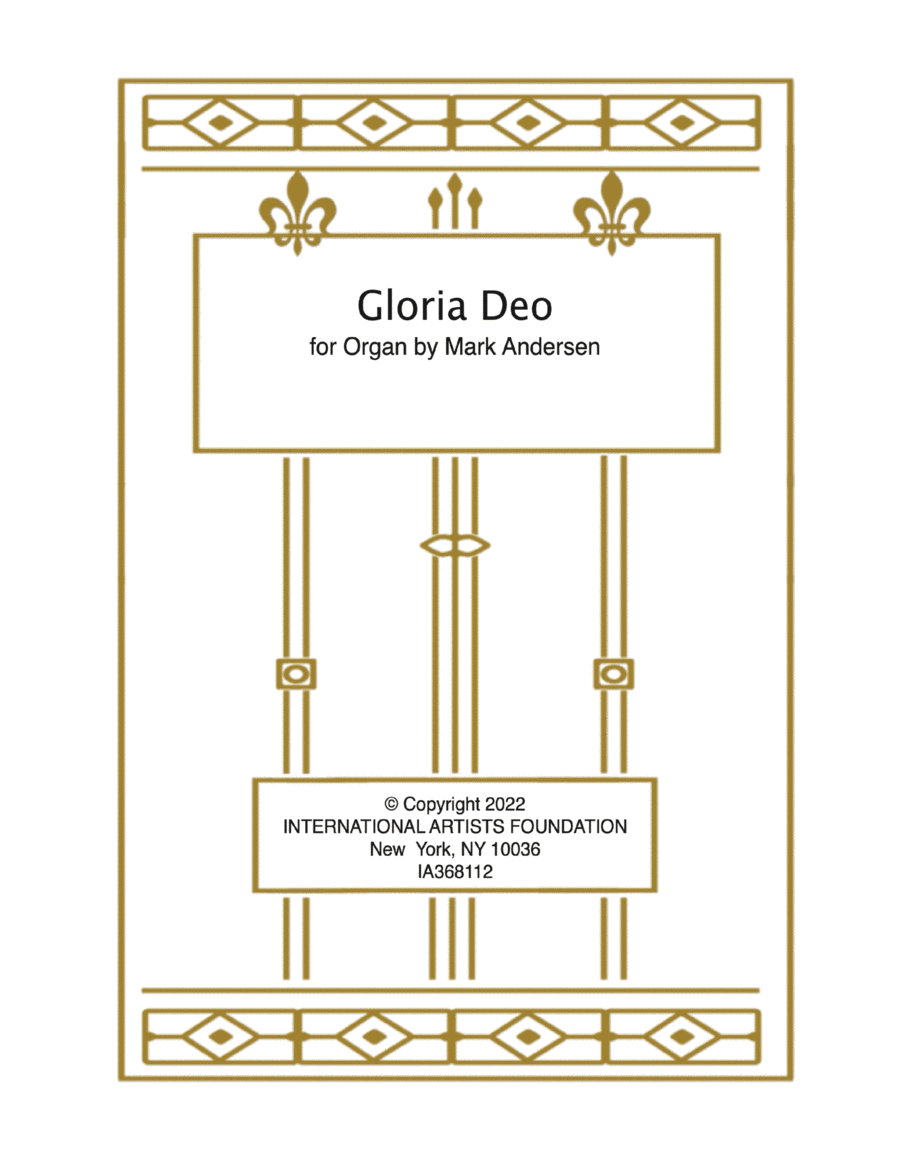 Gloria Deo for organ by Mark Andersen Organ Solo scores gallery preview page 1
