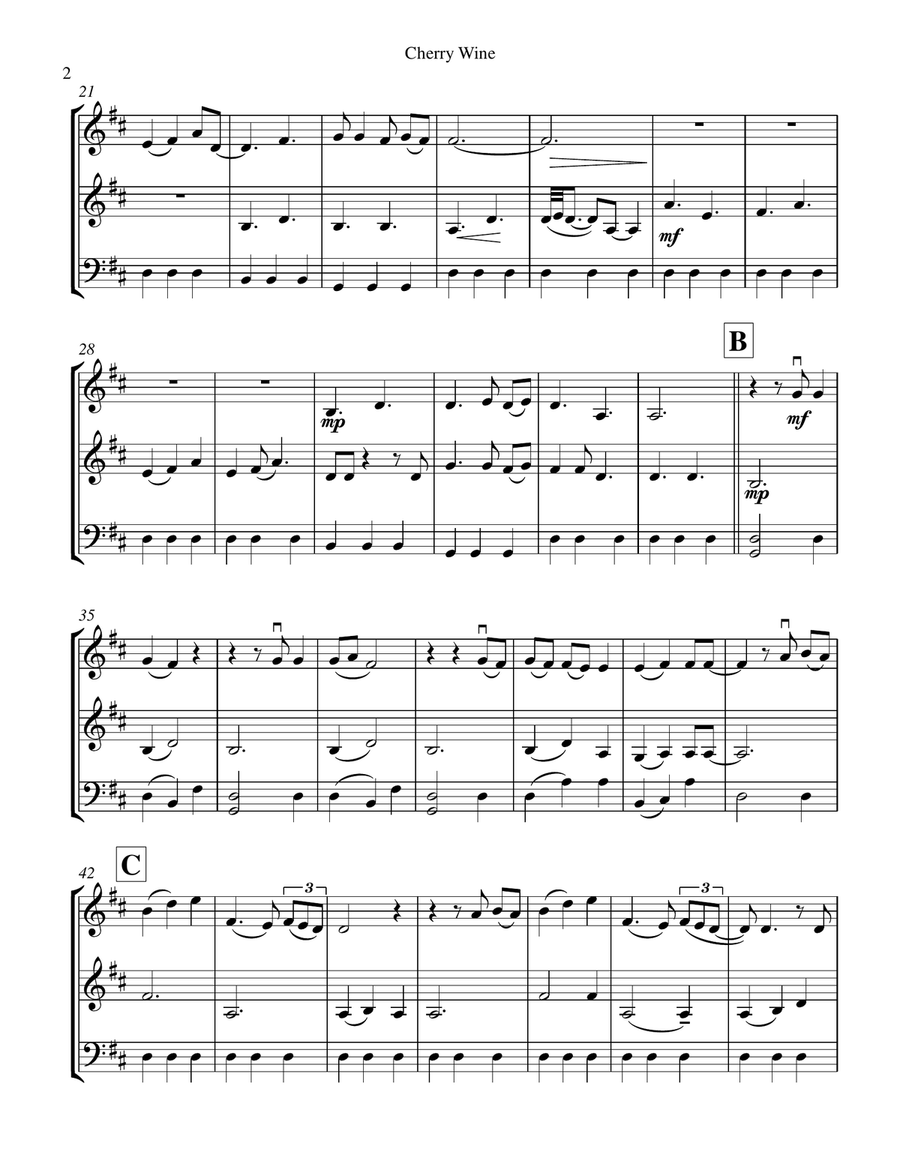 Cherry Wine String Trio scores gallery preview page 3