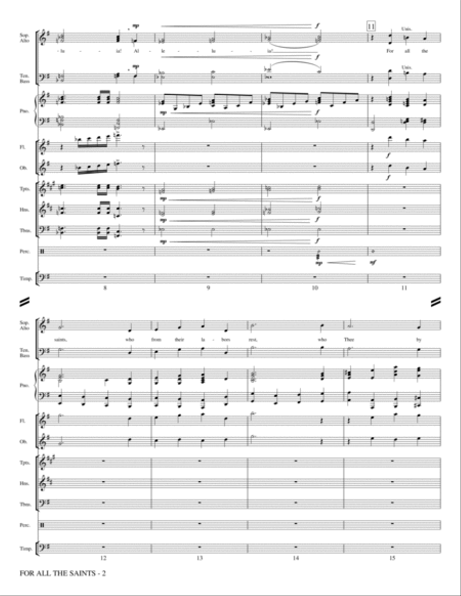 For All The Saints - Full Score