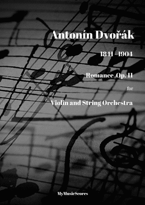 Book cover for Dvorak Romance Op. 11 for Violin and String Orchestra