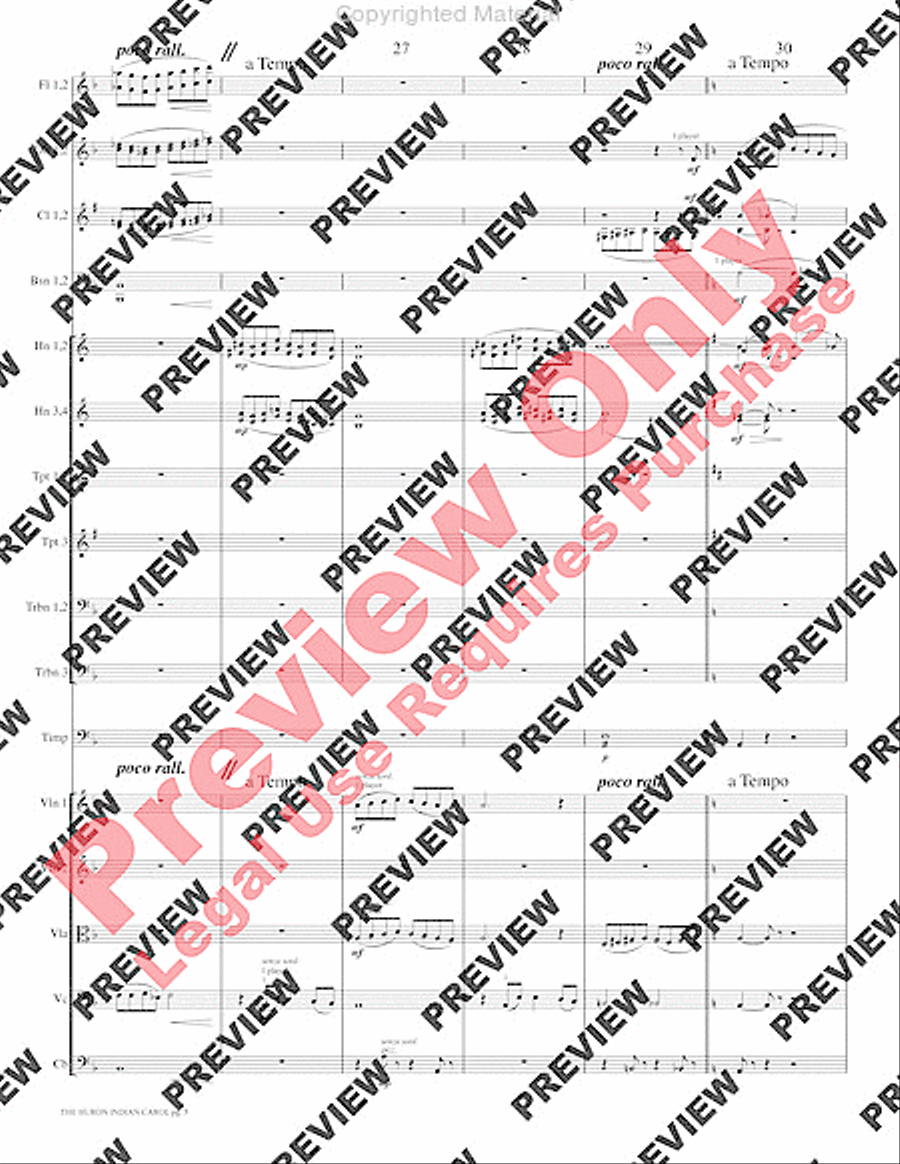 The Huron Indian Carol Full Orchestra scores gallery preview page 8