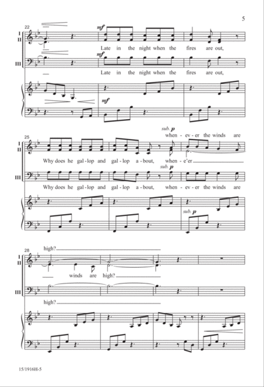Windy Nights 3-Part scores gallery preview page 6