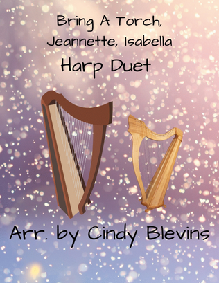 Book cover for Bring A Torch, Jeannette, Isabella, for Harp Duet
