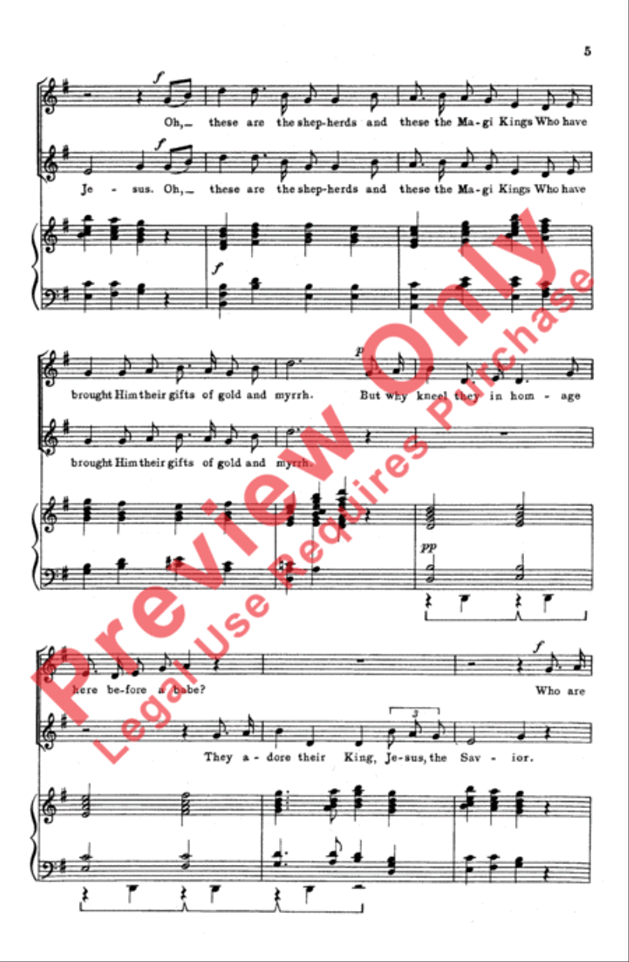 What Strangers Are These? (Noel Ecossais) Women's Choir scores gallery preview page 5