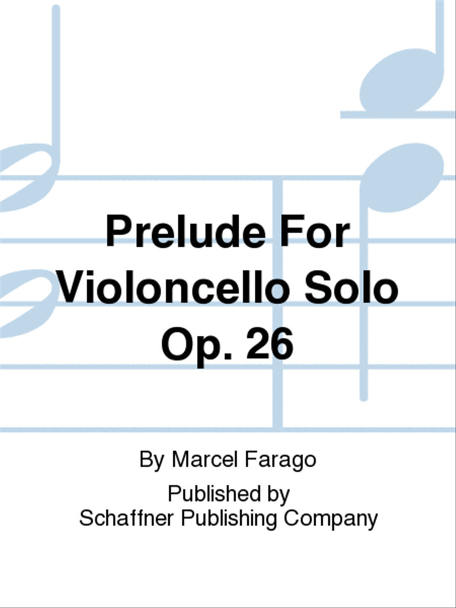 Prelude For Violoncello Solo Op. 26 Cello Solo scores gallery preview page 1