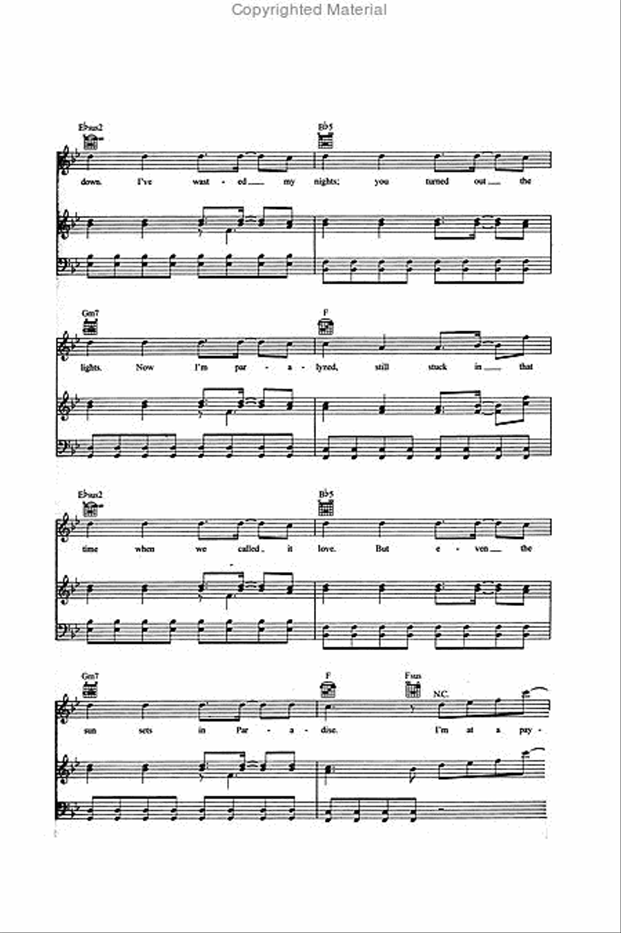 Payphone Piano, Vocal, Guitar scores gallery preview page 3